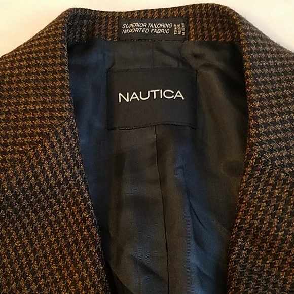 Nautica houndstooth wool cashmere Blazer - Picture 2 of 5